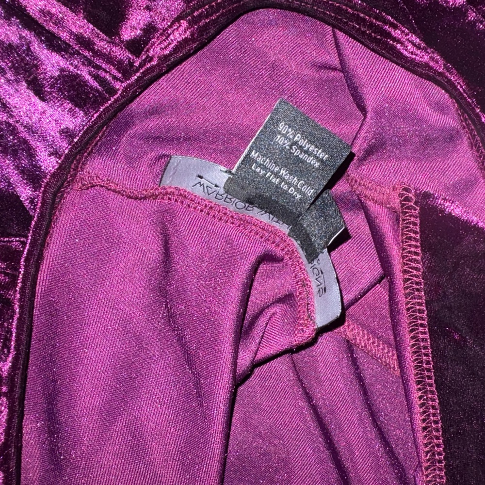NEW Warrior Within Designs LARGE Women’s Purple Velvet Flare Jumpsuit Onesie - Picture 9 of 10